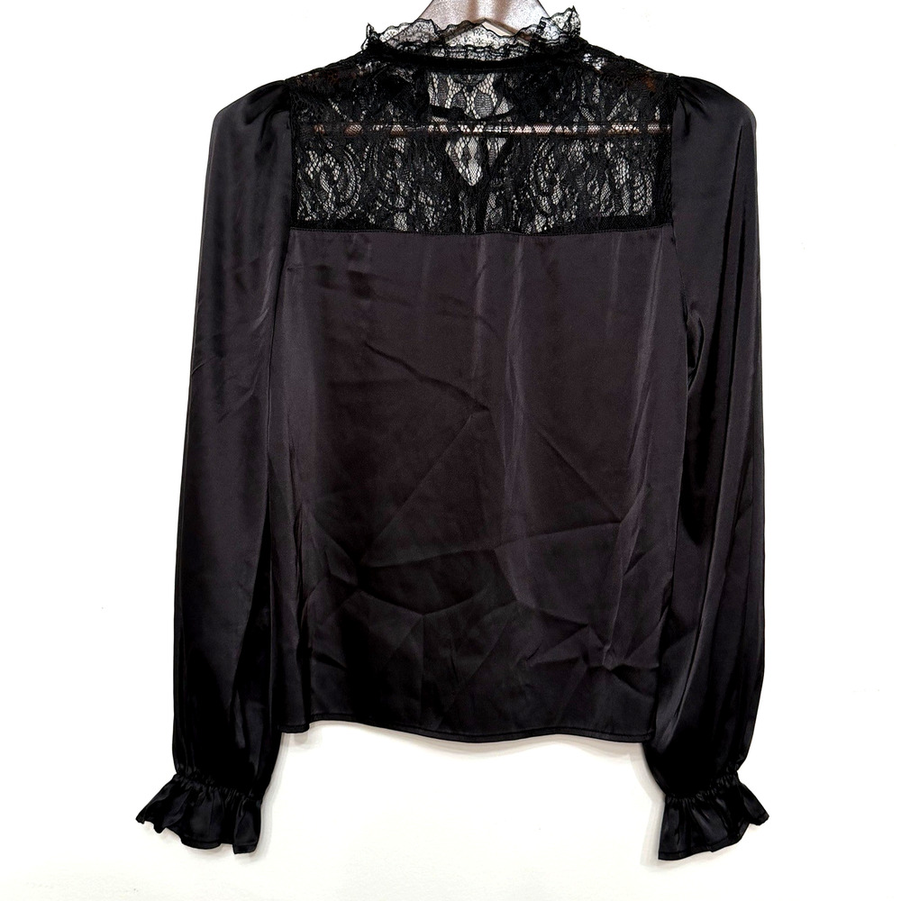 Shein Women Top Medium Satin Lace Whimsigoth Fairygrunge Romantic Goth Ethereal